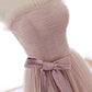 Pink tulle long A line prom dress pink evening dress M2216