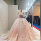 Ball Gown Sleeveless Lace Appliqued Tulle Prom Dresses, Quinceanera Dress Wedding Dress M1444