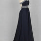 Sweetheart Chiffon Crystals Black Long Prom/Party Dress M1308