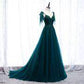 Princess Dark Green Lace Beaded Formal Dress M985