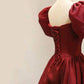 Vintage Simple A-line Ankle Length Long Prom Dresses Women Dress M2017