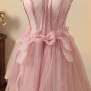 Elegant Blush Pink Tulle Long Formal Dress  M902