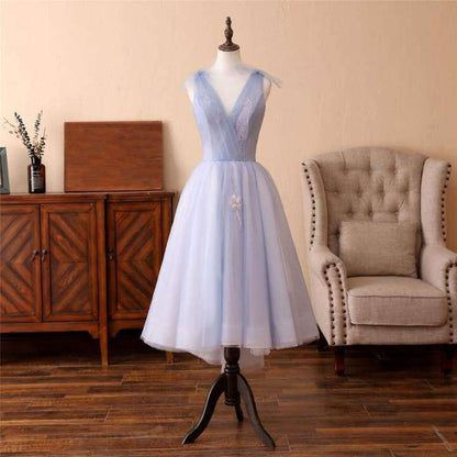Lavender V-Neck Long Formal Dress M904
