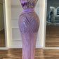 SOFT LILAC HAUTE COUTURE DRESS,ED54588