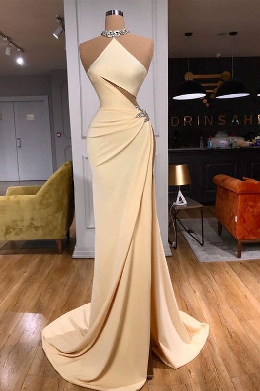 Simple Elegant Sleeveless Long Evening Dress,MD6667