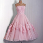 vintage pink tulle 50's prom dress Evening Dress M6032