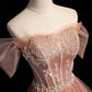 HIGH QUALITY TULLE BEADS LONG PROM DRESS A LINE EVENING DRESS M5767