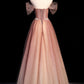 HIGH QUALITY TULLE BEADS LONG PROM DRESS A LINE EVENING DRESS M5767