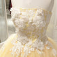 Lace Embroidery Tulle Ball Gown Strapless Dresses With Bow Sashes M5121