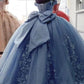 Princess Floral Quinceanera Dresses Purple Off Shoulder Sweet 16 Dress M6009