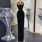 Black Sequin Mermaid Evening Dresses for Women Floor Length Sweetheart Beading Sexy 2023 Wedding Guest Gowns Custom فستان سهرة,MD7047