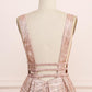A Line Deep V Neck Long Prom Dress with Sequins, Glitter Sleeveless Evening Dress M1825